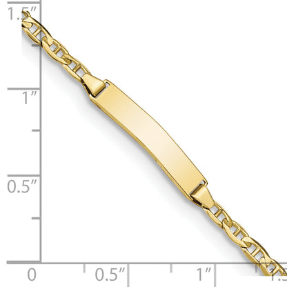 10K Yellow Gold Anchor Link Id Bracelet