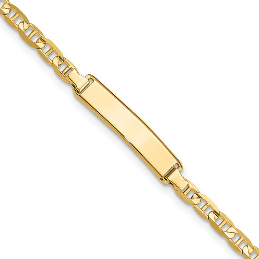 10K Yellow Gold Anchor Link Id Bracelet