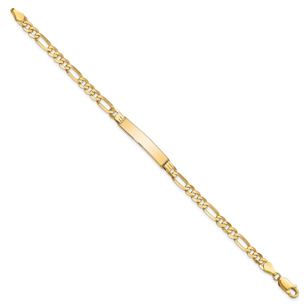 10K Yellow Gold Figaro Link Id Bracelet
