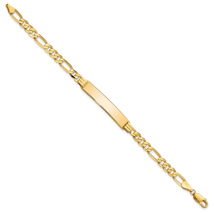 10K Yellow Gold Figaro Link Id Bracelet
