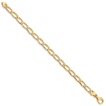 10K Yellow Gold 5.9mm Hand-Polished Open Link Bracelet
