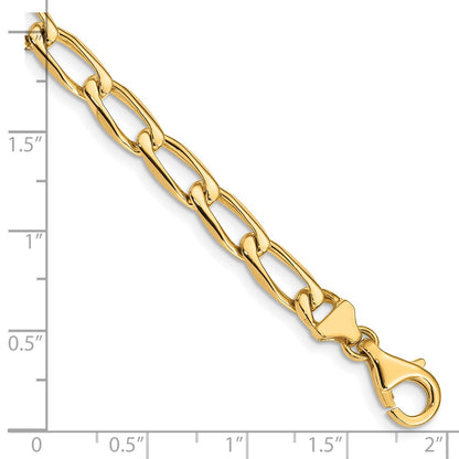 10K Yellow Gold 5.9mm Hand-Polished Open Link Bracelet