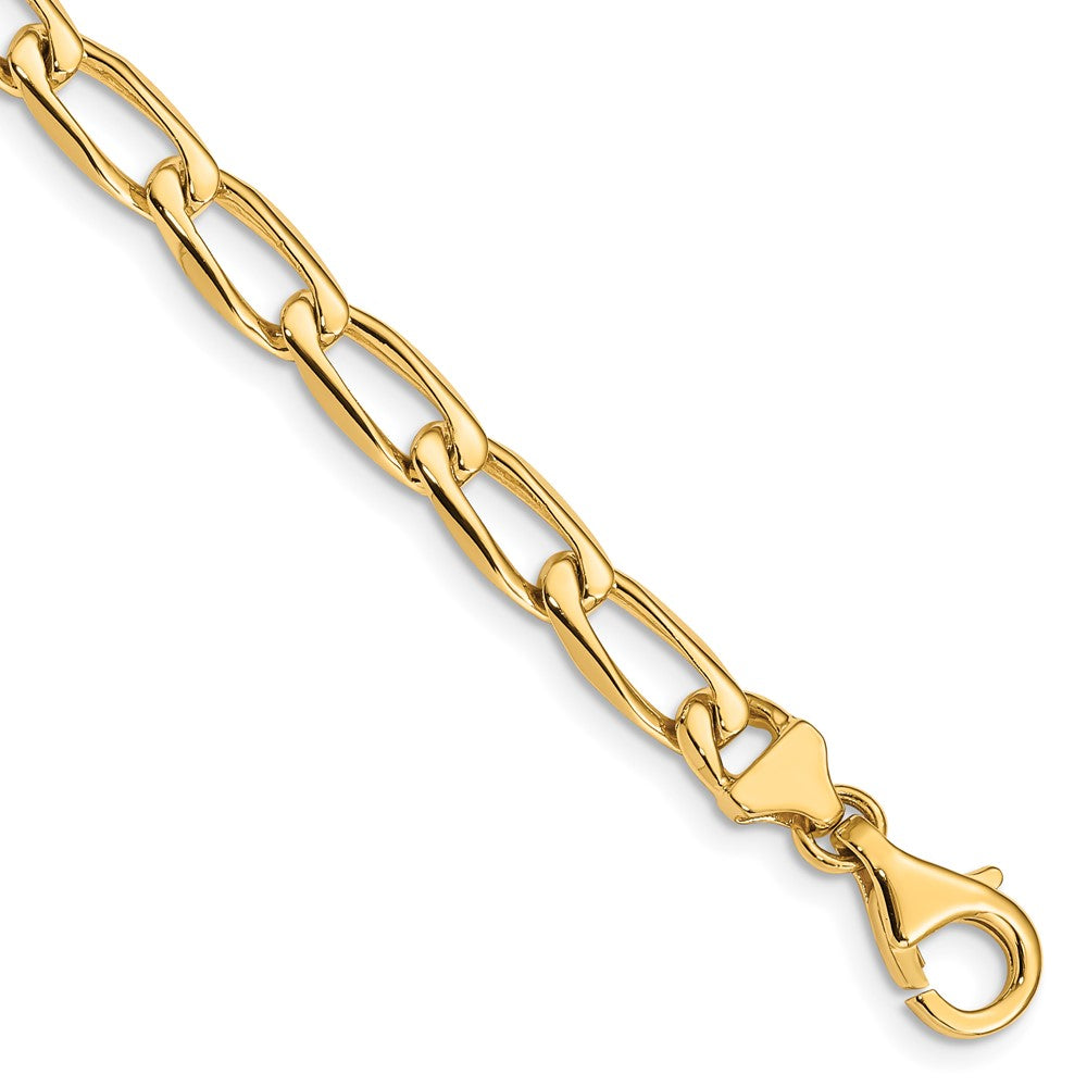 10K Yellow Gold 5.9mm Hand-Polished Open Link Bracelet