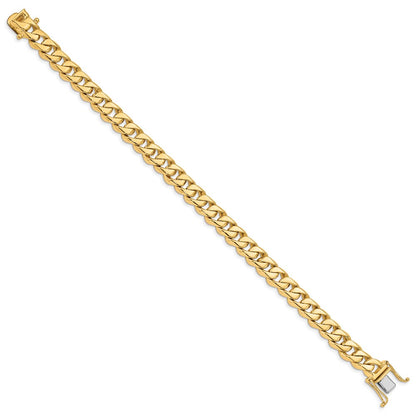 9 Inch 10K Yellow Gold 8.5mm Hand-Polished Traditional Link Chain Bracelet