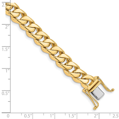 9 Inch 10K Yellow Gold 8.5mm Hand-Polished Traditional Link Chain Bracelet
