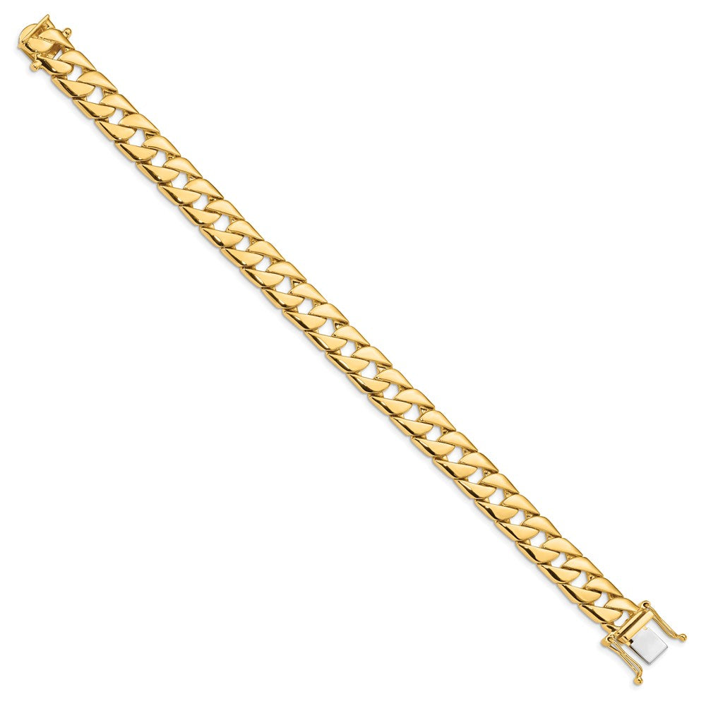 10K Yellow Gold 10.2mm Hand-Polished Fancy Link Bracelet