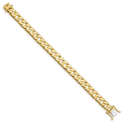 10K Yellow Gold 10.2mm Hand-Polished Fancy Link Bracelet