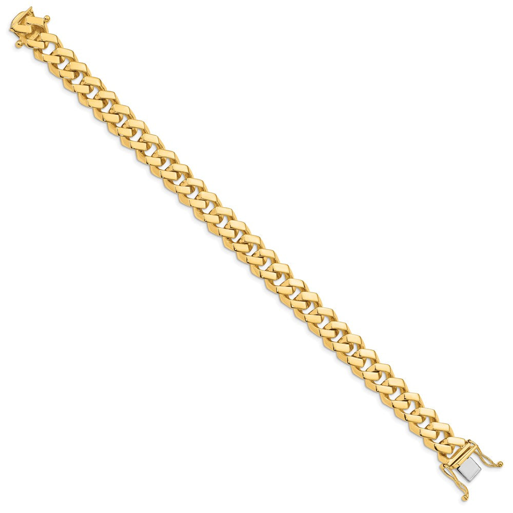 10K Yellow Gold 10mm Hand-Polished Fancy Link Bracelet