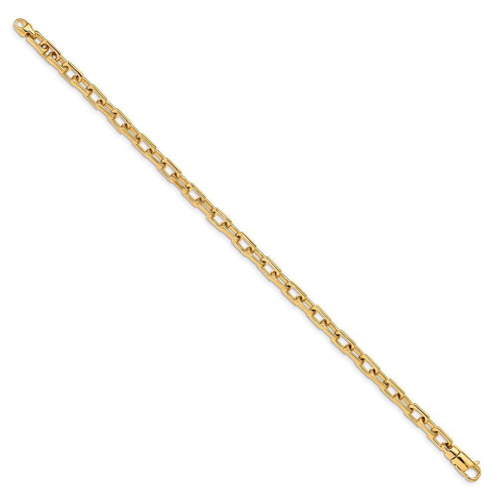 10K Yellow Gold 5mm Hand-Polished Fancy Link Bracelet