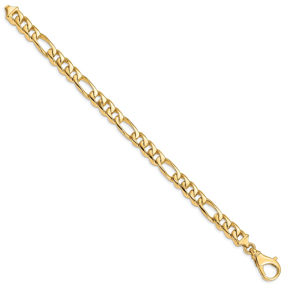 10K Yellow Gold 8.5mm Hand Polished Fancy Link Bracelet