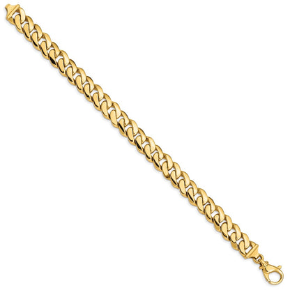 10K Yellow Gold 10.75mm Hand Polished Fancy Link Bracelet
