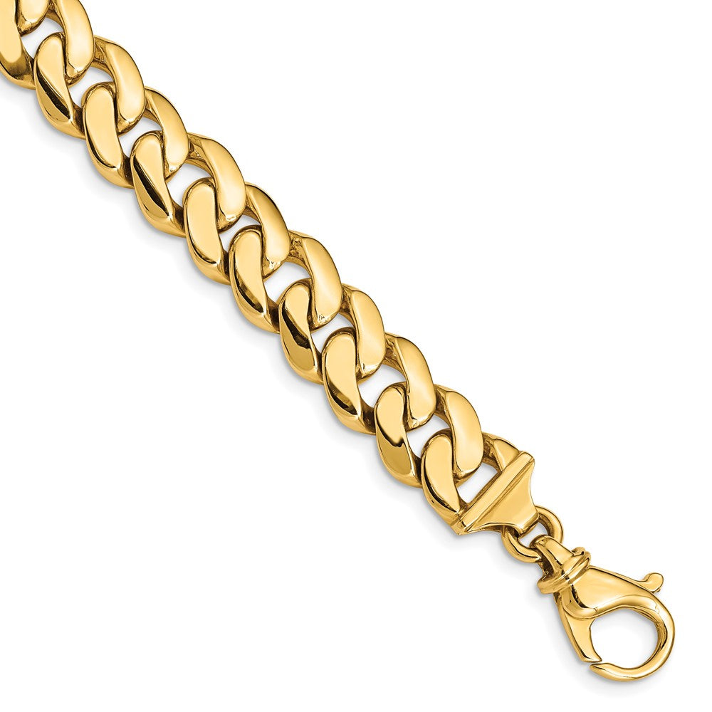 10K Yellow Gold 10.75mm Hand Polished Fancy Link Bracelet