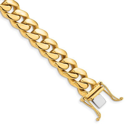 10K Yellow Gold 10.7mm Hand-Polished Miami Cuban Link Bracelet