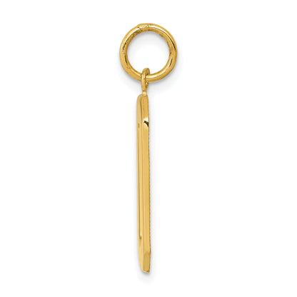 10K Yellow Gold Large Polished Number 0 Charm