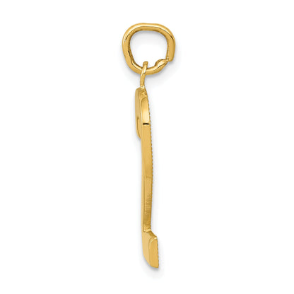 10K Yellow Gold Large Polished Number 2 Charm