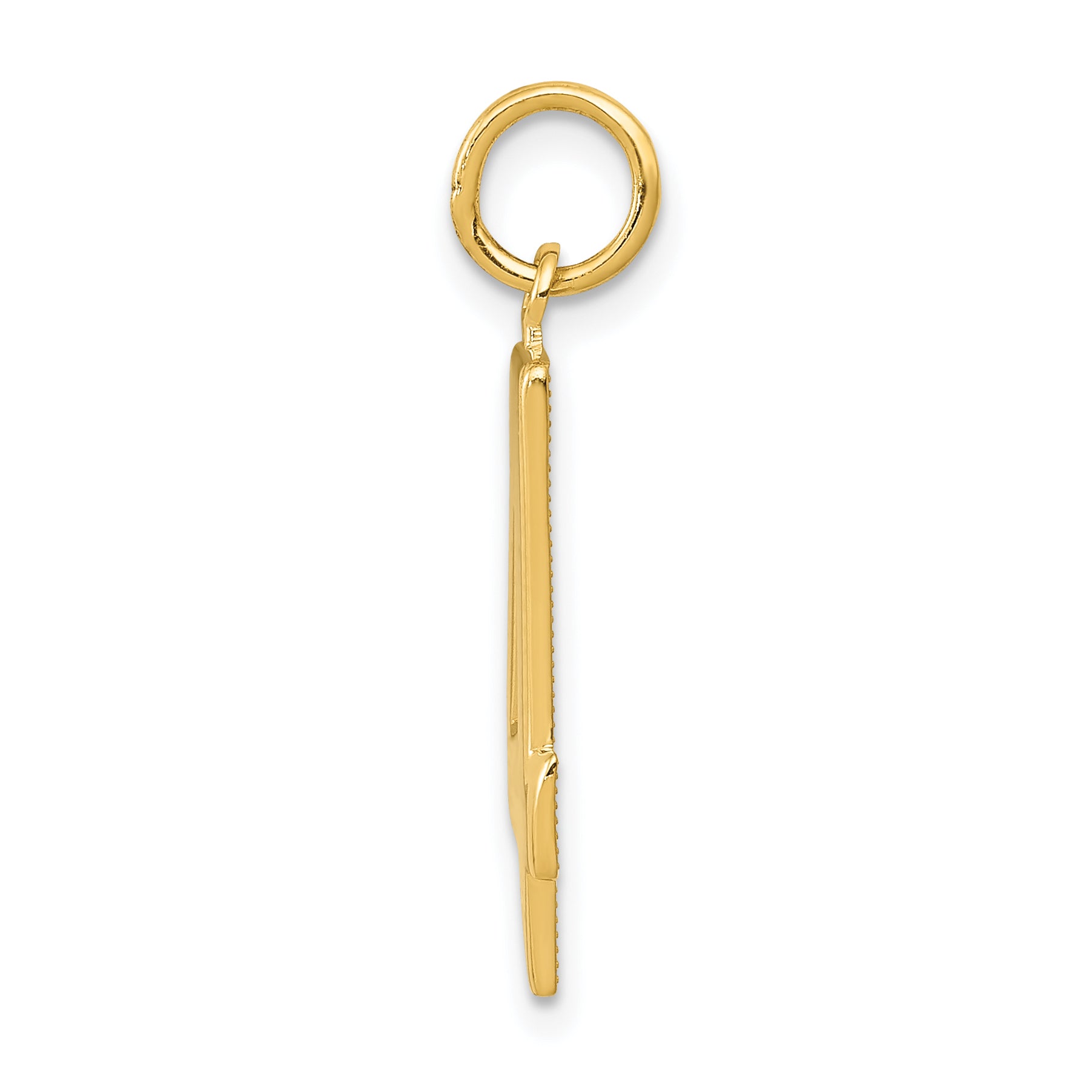 10K Yellow Gold Large Polished Number 4 Charm