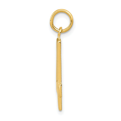 10K Yellow Gold Large Polished Number 4 Charm