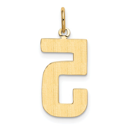 10K Yellow Gold Large Polished Number 5 Charm