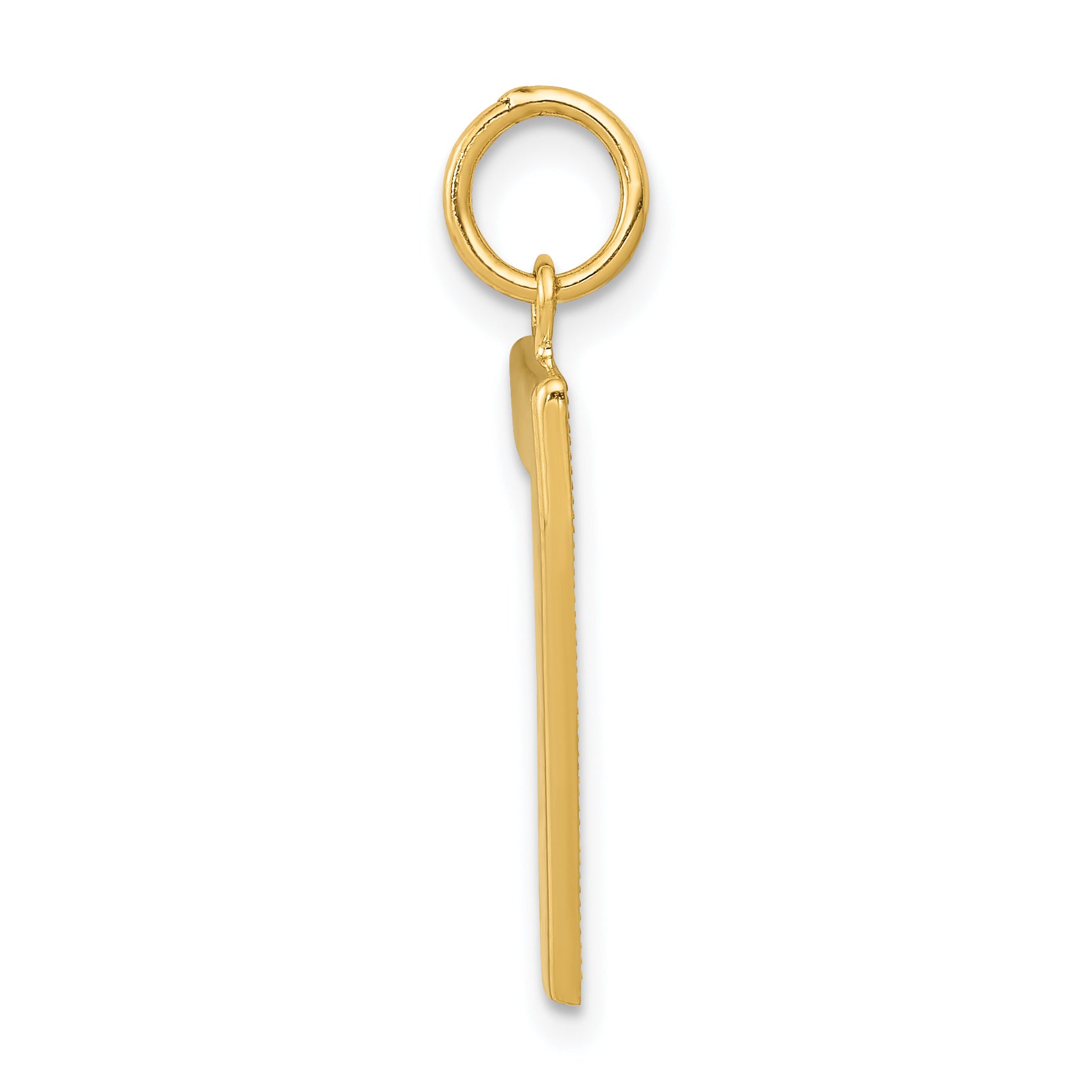 10K Yellow Gold Large Polished Number 7 Charm