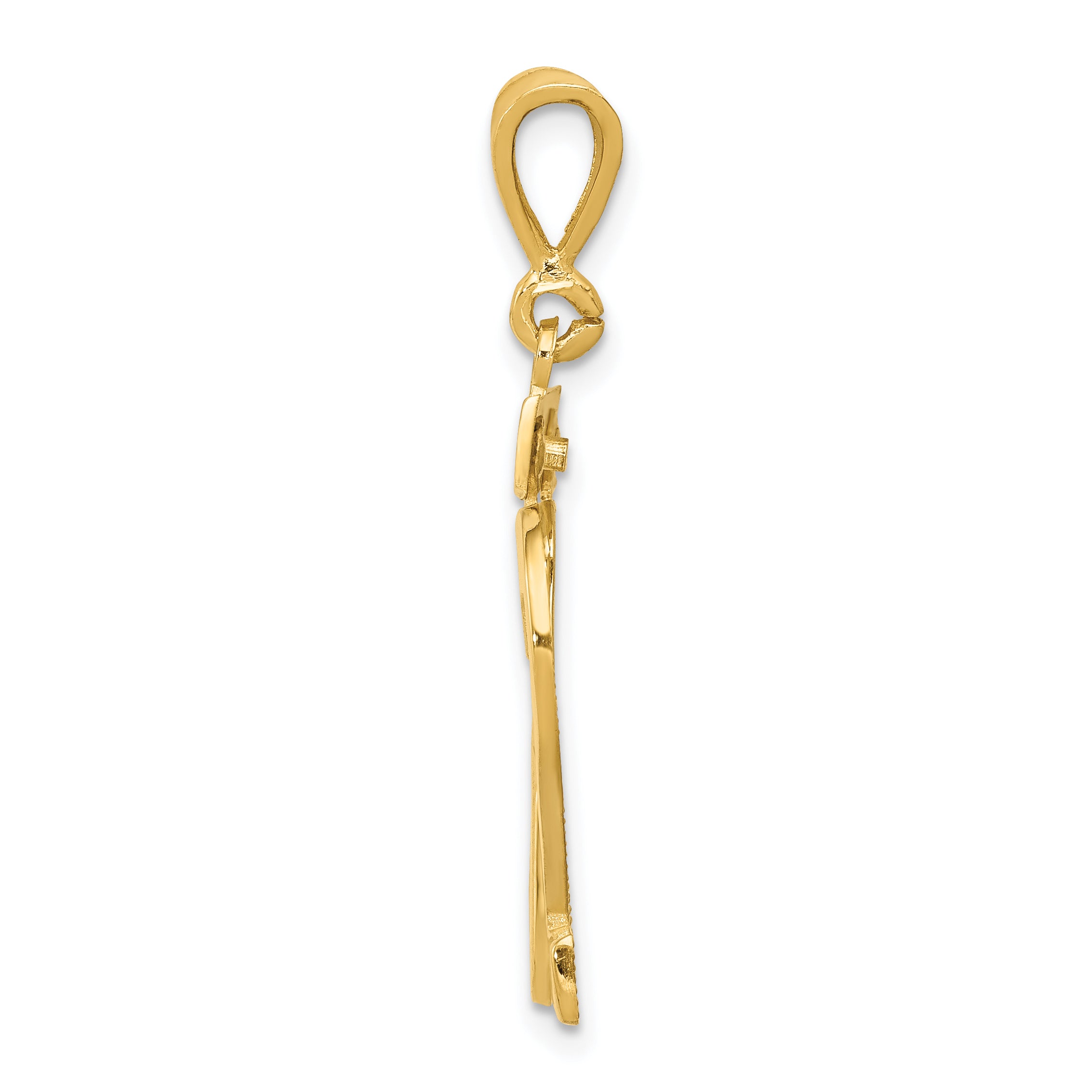 10K Yellow Gold Large Polished Number 32 Charm
