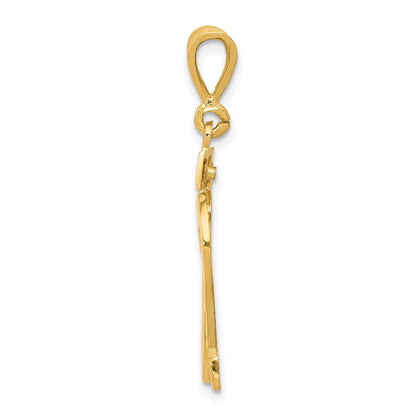 10K Yellow Gold Large Polished Number 32 Charm