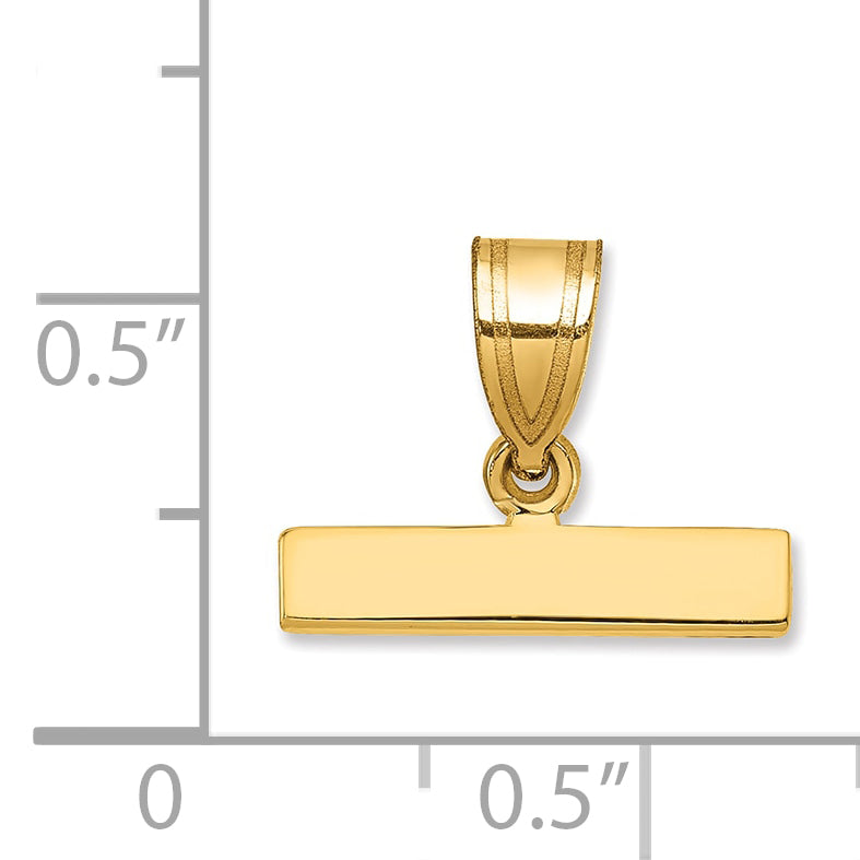 10K Yellow Gold 10Ky Casted Large Polished Top Charm