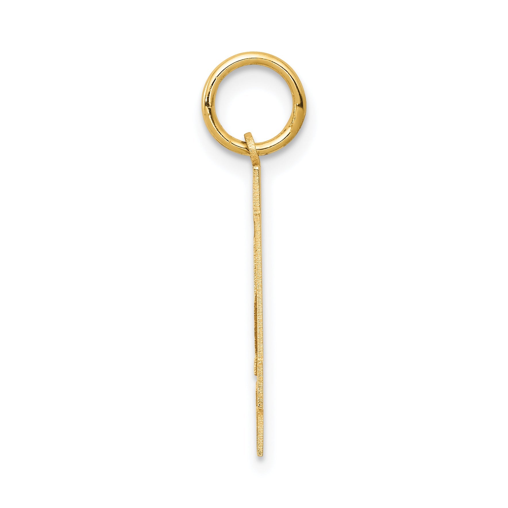 10K Yellow Gold Medium Satin Number 34 Charm