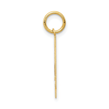 10K Yellow Gold Medium Satin Number 34 Charm