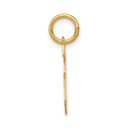 10K Yellow Gold Small Satin Number 5 Charm