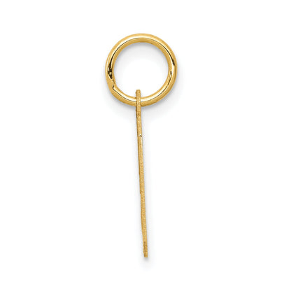 10K Yellow Gold Small Satin Number 9 Charm