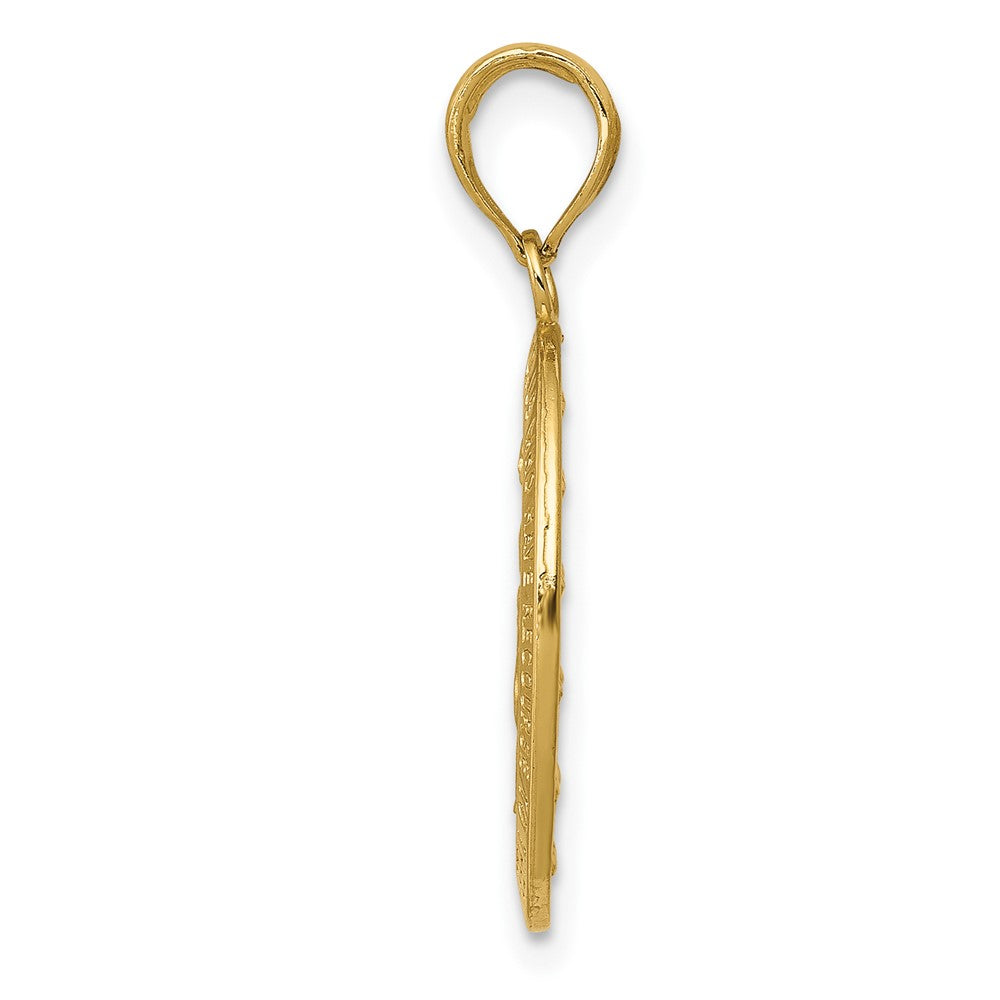 10K Yellow Gold Miraculous Medal Pendant