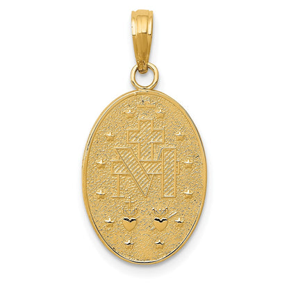 10K Yellow Gold Miraculous Medal Pendant