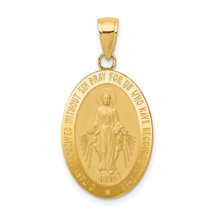 10K Yellow Gold Miraculous Medal Pendant