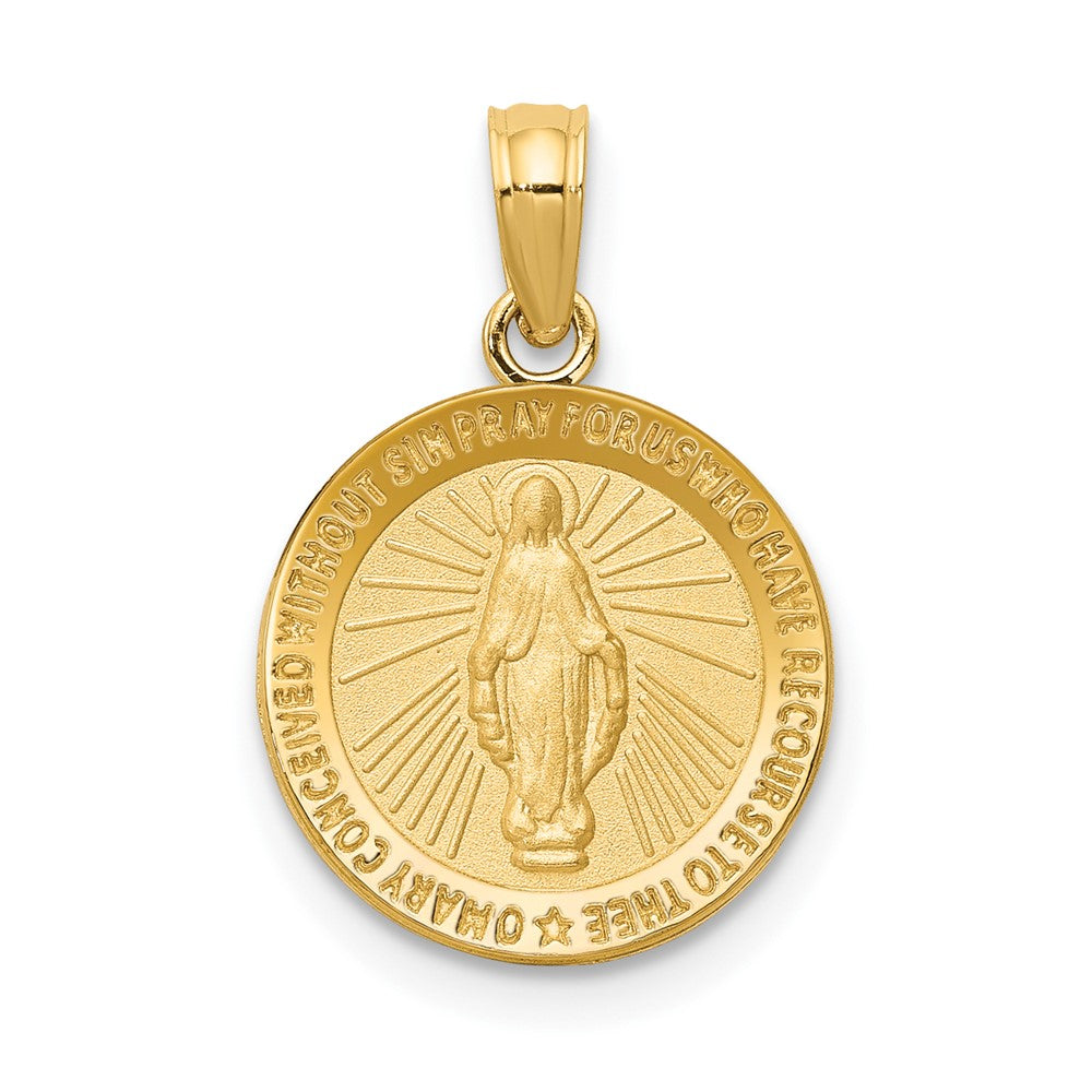 10K Yellow Gold Miraculous Medal Pendant