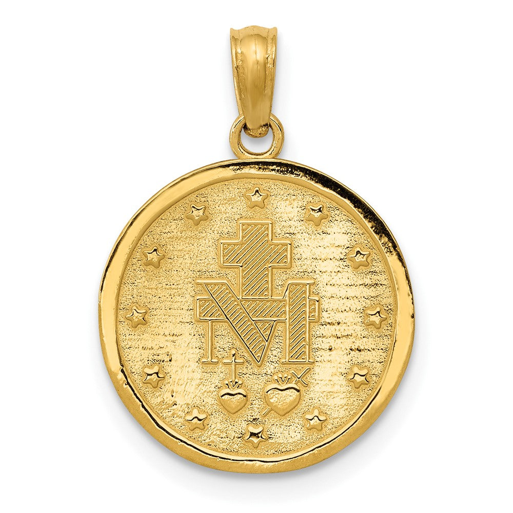 10K Yellow Gold Miraculous Medal Pendant