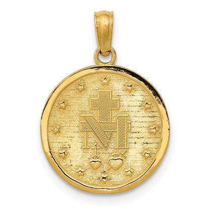 10K Yellow Gold Miraculous Medal Pendant