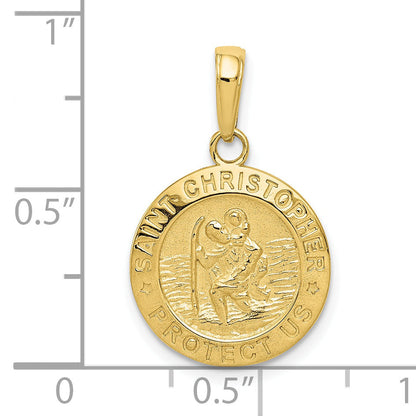 10K Yellow Gold Saint Christopher Medal Charm
