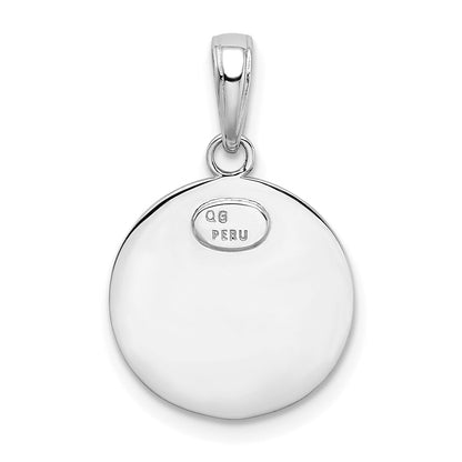 10K White Gold Saint Christopher Medal Charm