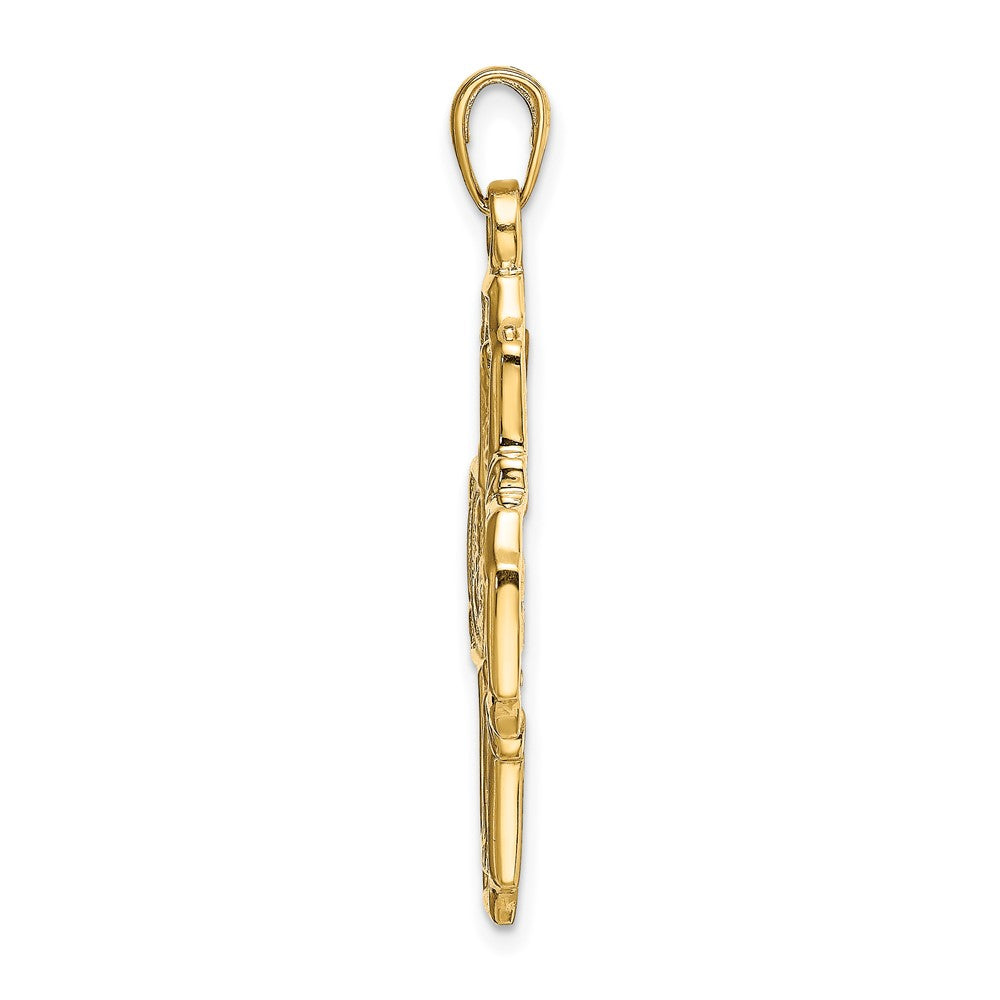 10K Yellow Gold Four-Way Medal Pendant