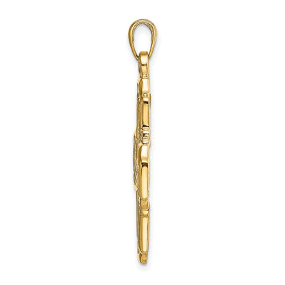 10K Yellow Gold Four-Way Medal Pendant