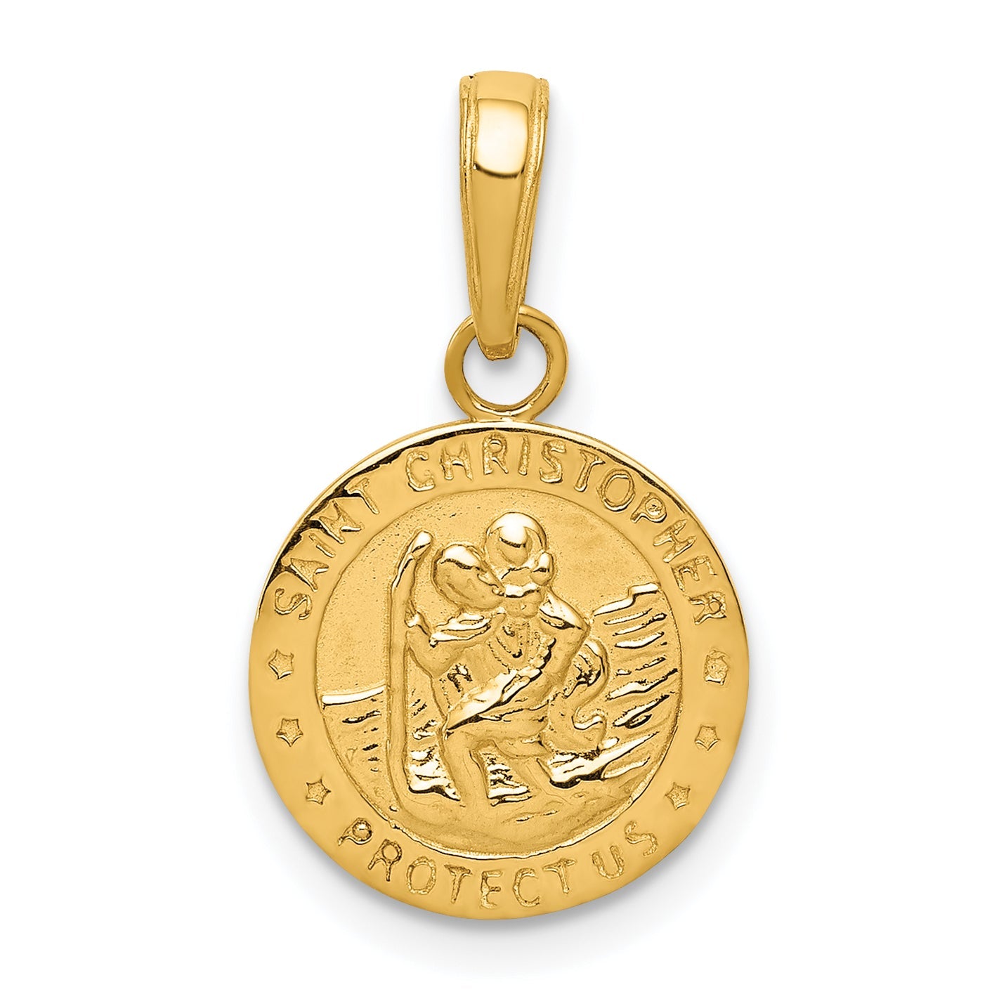 10K Yellow Gold 10K Saint Christopher Medal Charm