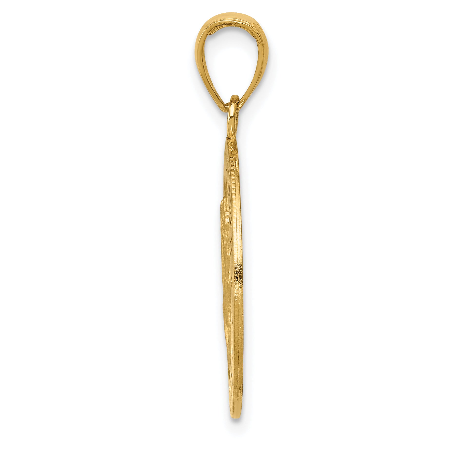 10K Yellow Gold Saint Christopher Medal Pendant