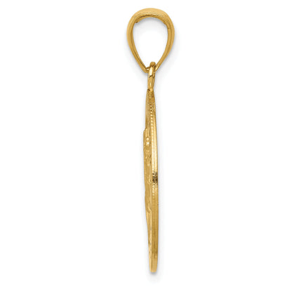 10K Yellow Gold Saint Christopher Medal Pendant