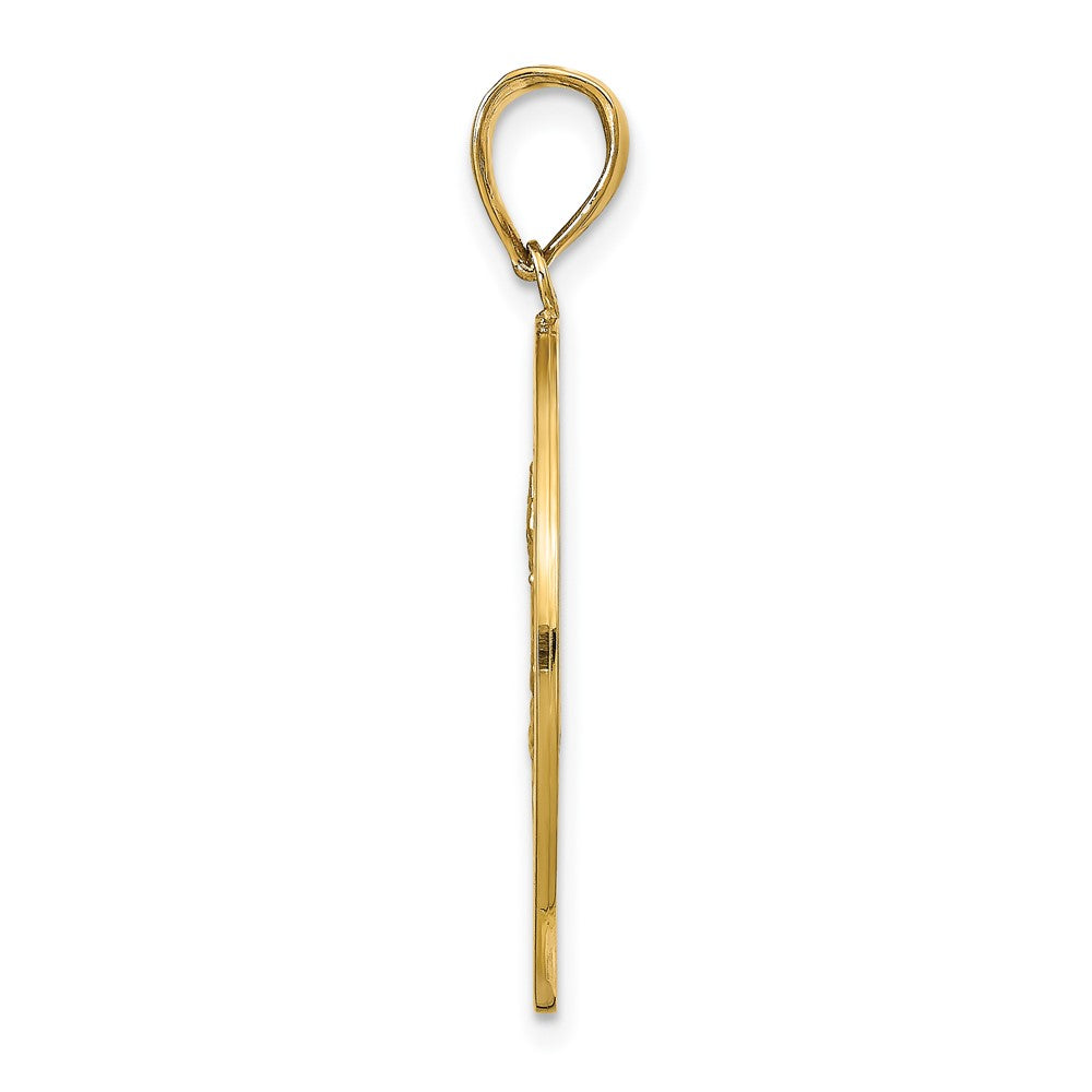 10K Yellow Gold Saint Christopher Medal Pendant