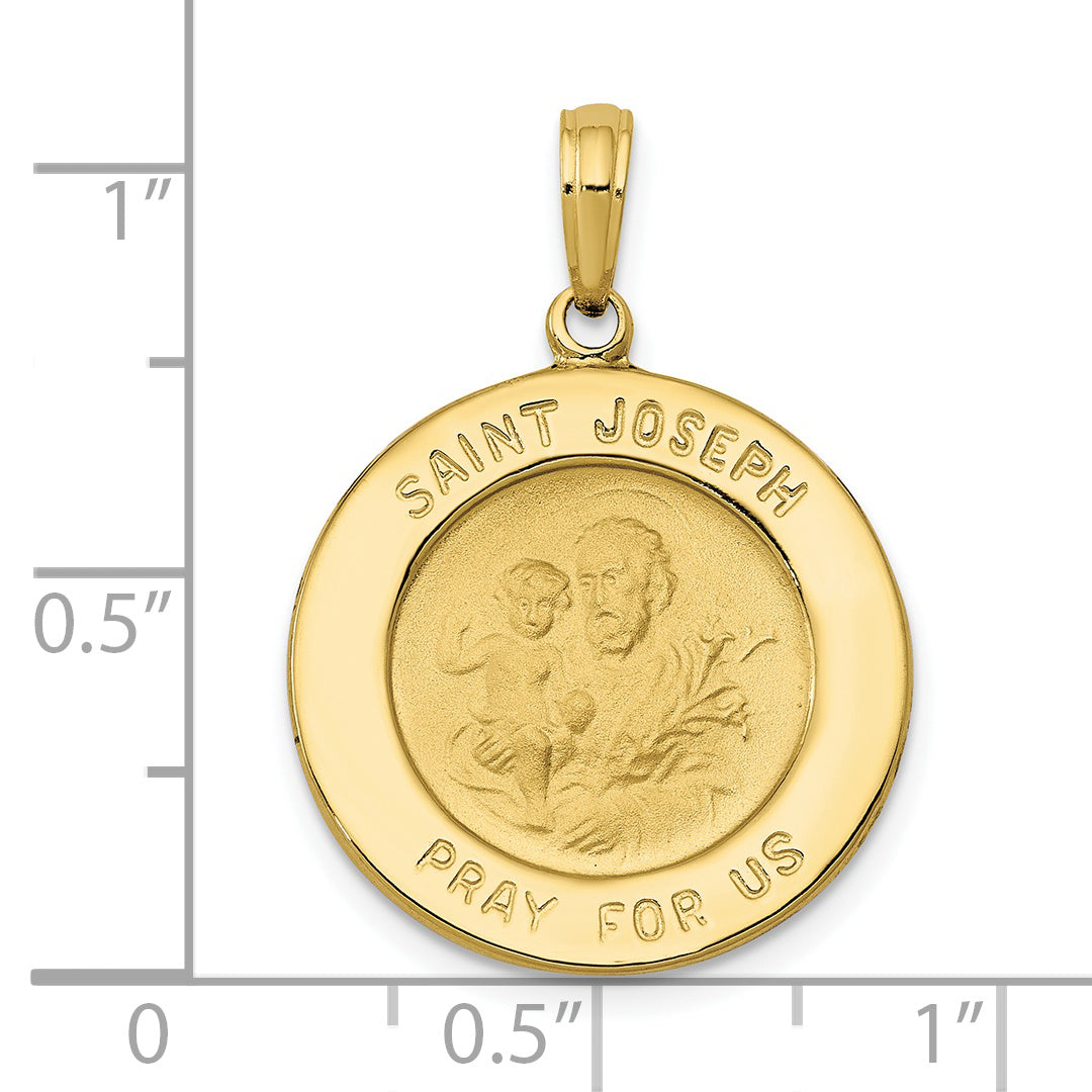 10K Yellow Gold Saint Joseph Medal Pendant