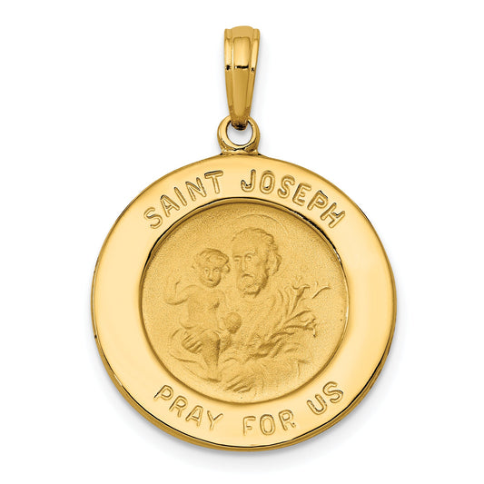 10K Yellow Gold Saint Joseph Medal Pendant