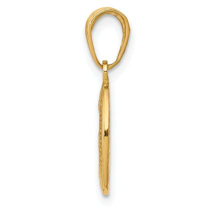 10K Yellow Gold Miraculous Medal Charm