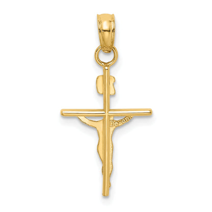10K Two-Tone Inri Crucifix Pendant