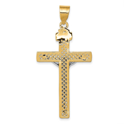 10K Two-Tone Inri Crucifix Pendant