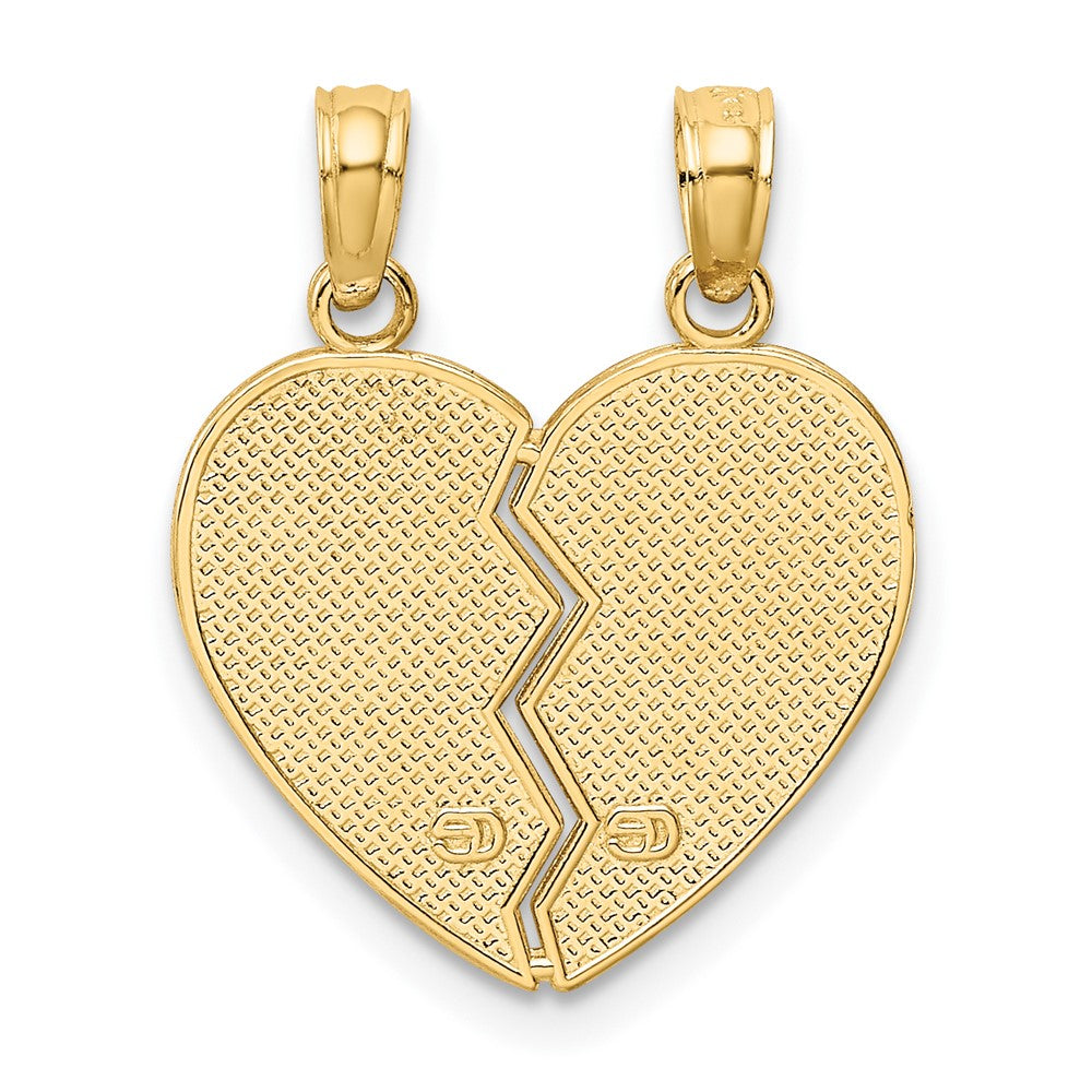 10K Yellow Gold 10K Enameled Mother - Daughter Pendant
